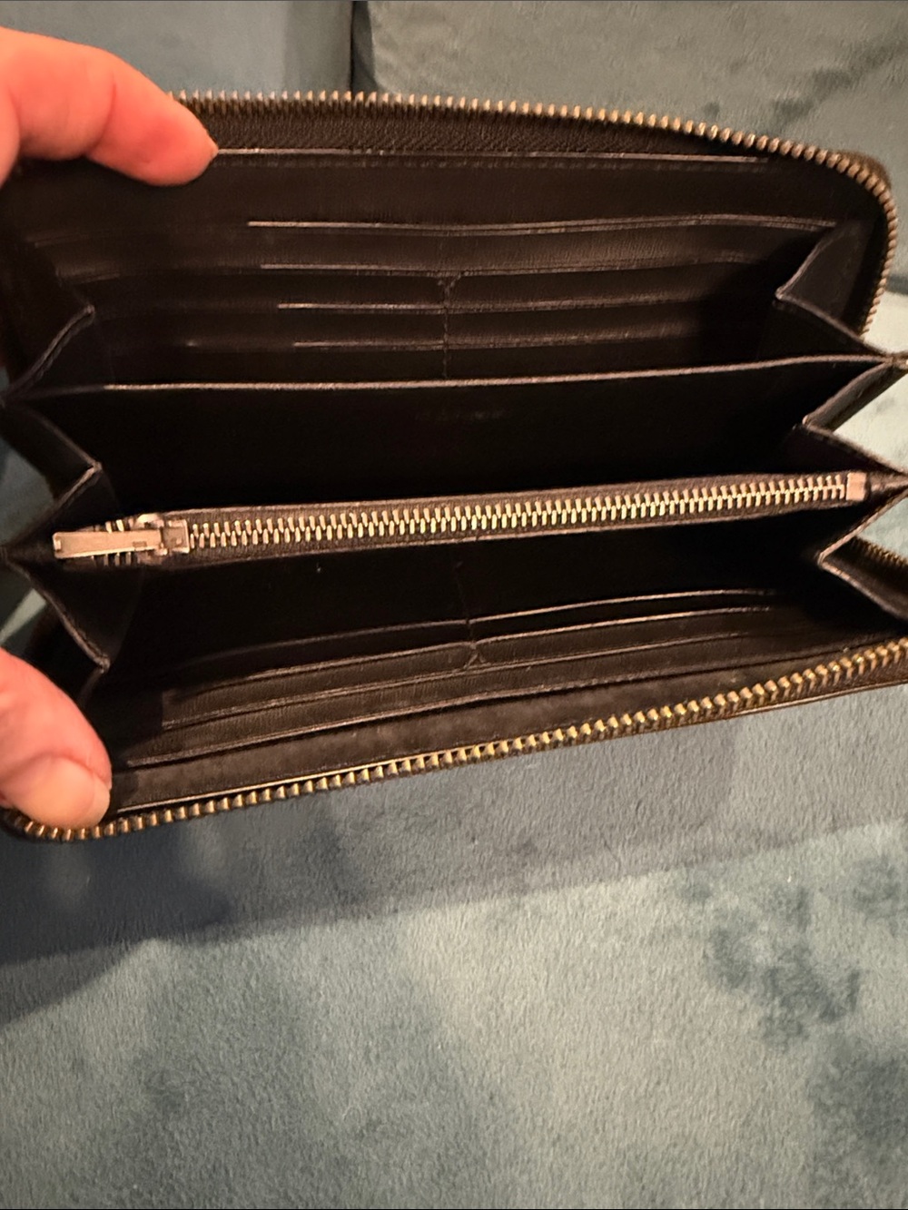 Coach Zip-Around Leather Wallet in Cognac - Picture 3 of 3
